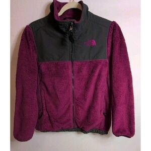 The‎ North Face Osito Fleece Jacket Girls Size L Purple/Magenta/Gray Full Zip